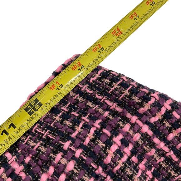 Vintage Pink & black Tweed Skirt Suit Set Size 8 First Option Acrylic/Polyester - Picture 6 of 11